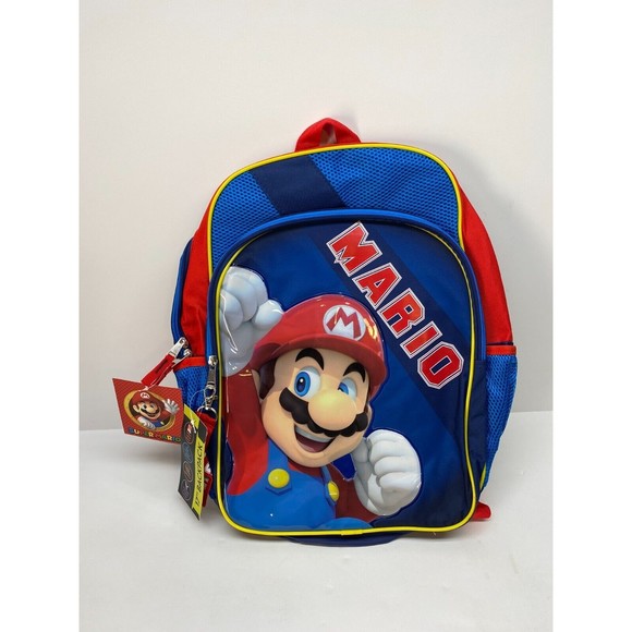 Super Mario Other - COPY - Super Mario Bros "Here We Go" Kids School Backpack With Padded Laptop Sl…